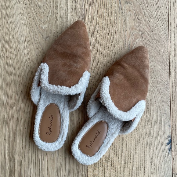 Splendid Liza Pointed Toe Mule in camel fur color - Picture 5 of 7